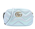 Opalescent Blue Nappa Chvron Matelasse Bag