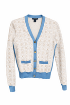 Louis Vuitton White and Blue Cardigan