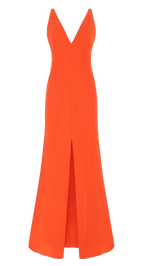 Alexander McQueen Orange Cross Back Gown