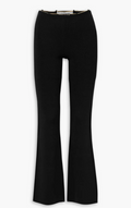 Alexander Wang Chain-Embellished Ribbed Flared Trousers