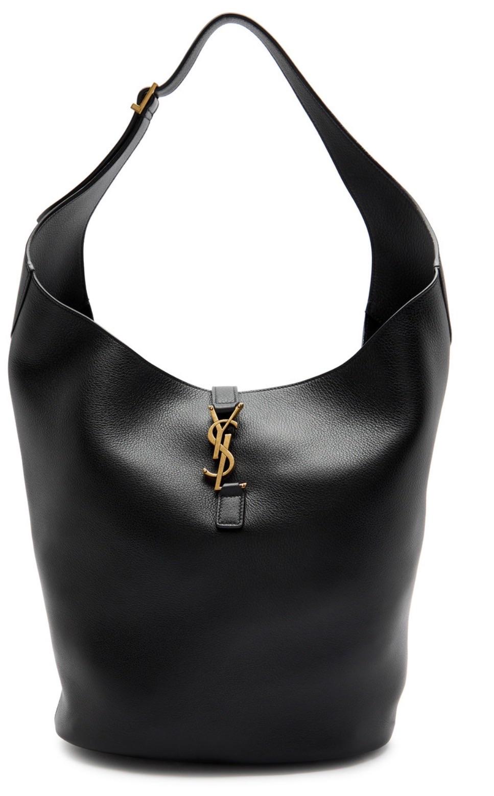 Saint Laurent Black Le 5 à 7 Hobo black leather bucket bag
