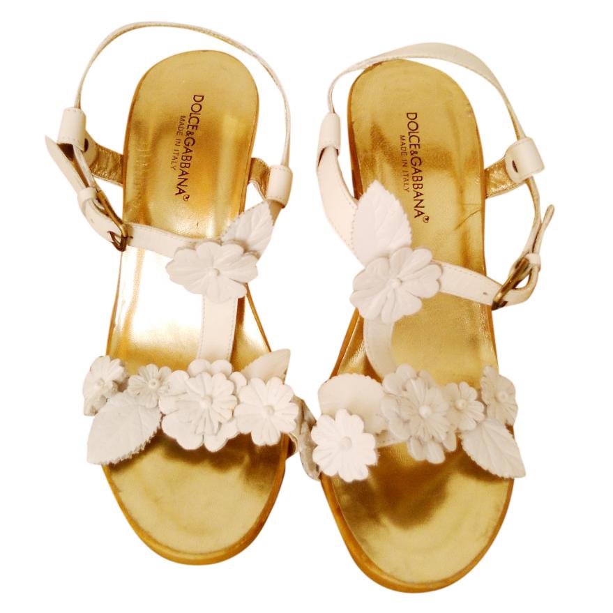 Dolce & Gabbana Floral Wedge Sandals