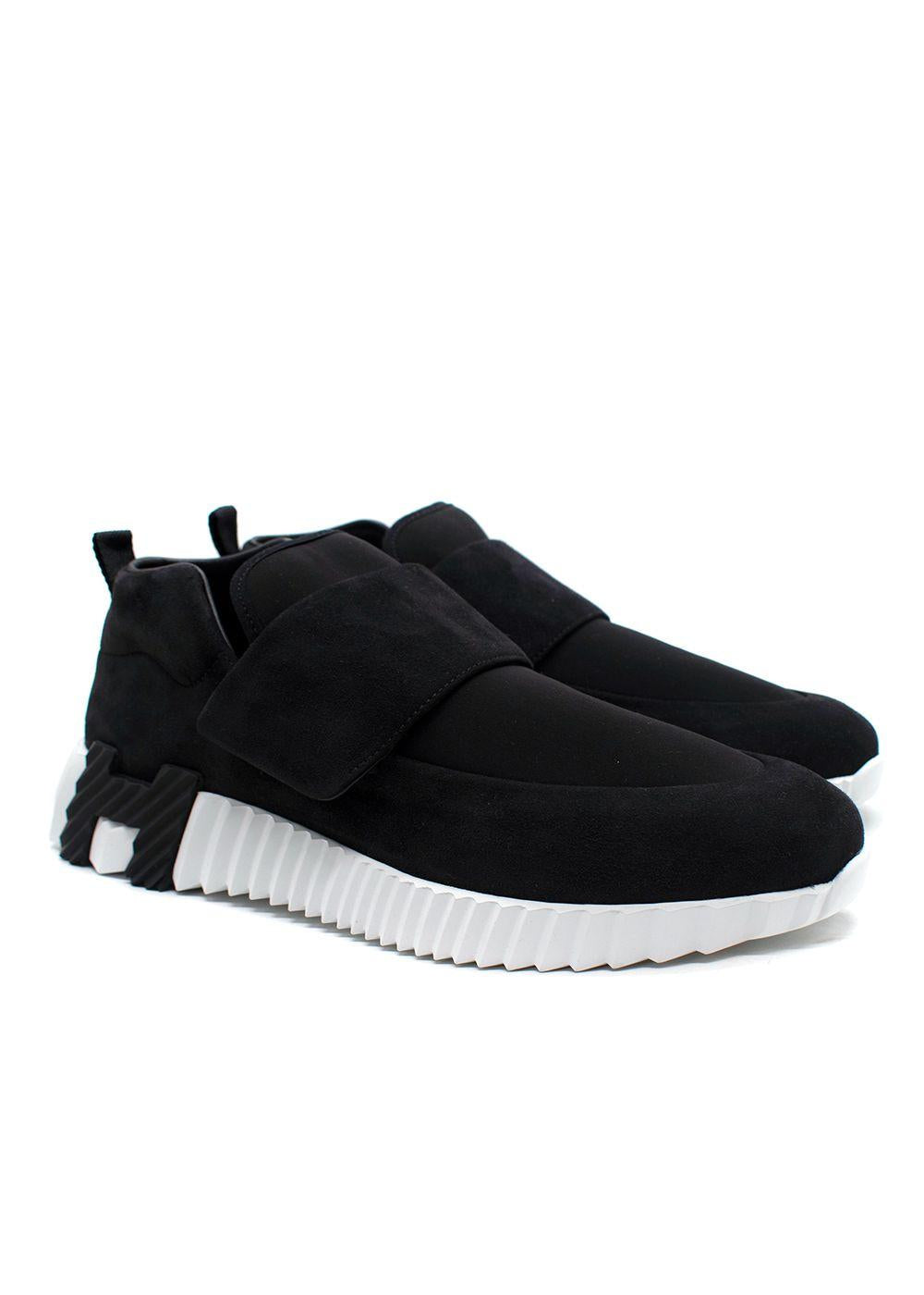 Hermes Black Suede 'H' Sneaker