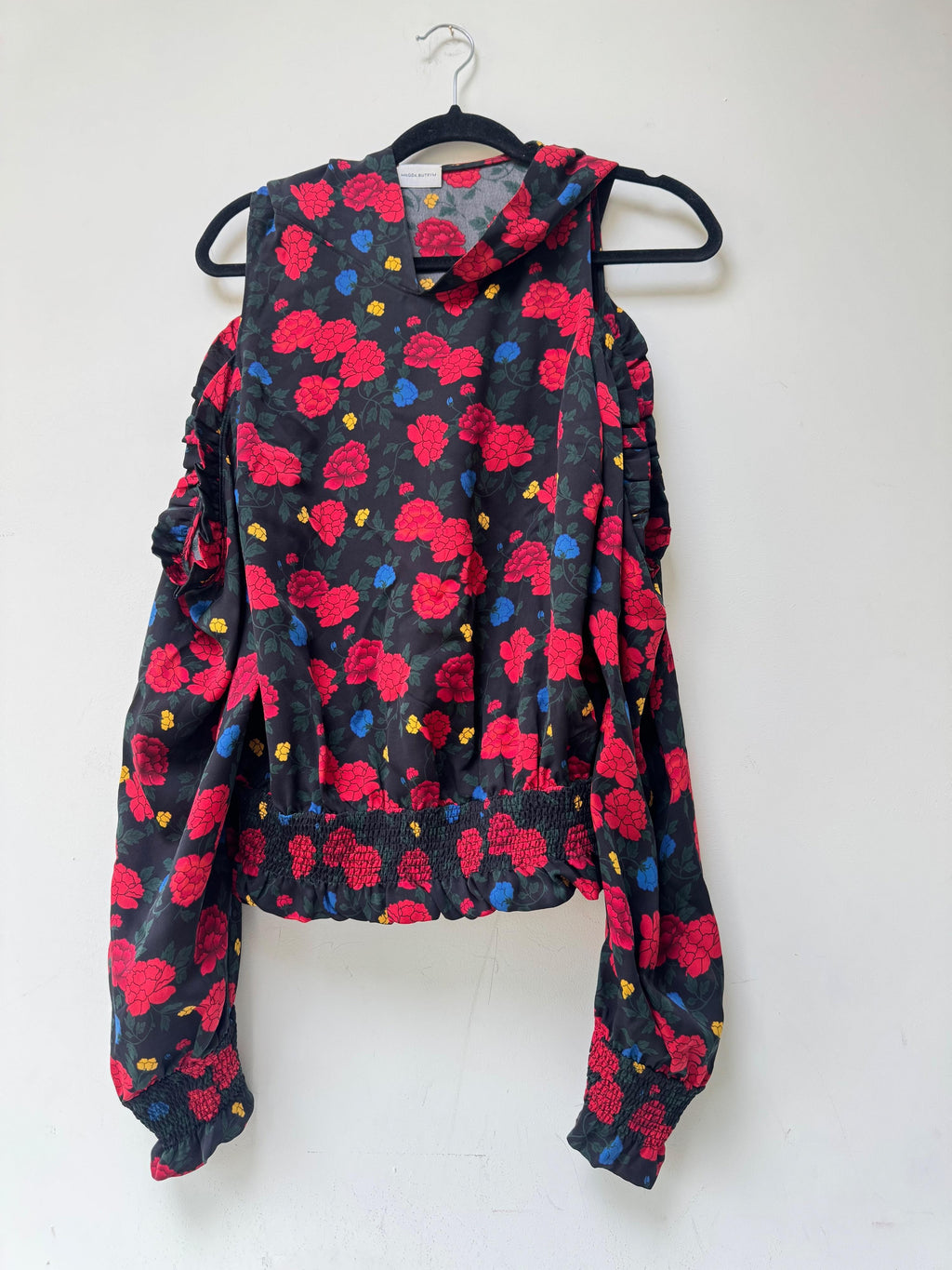 Magda Butrym Hooded Cold Shulder Top