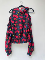 Magda Butrym Hooded Cold Shulder Top