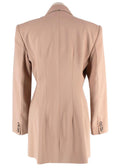 Sportmax Beige Double Breasted Wool Blazer