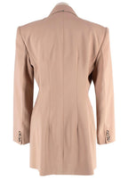 Sportmax Beige Double Breasted Wool Blazer