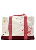 Hermes White Canvas Circus Nappy Tote Bag