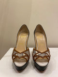 Christian Louboutin Python & Leather Platform Pumps