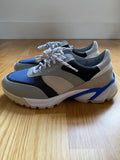 Blue, White & Grey Tech Runner Sneakers