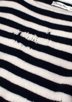 Dior Wool And Cashmere Fantaisie Blanc Distressed Jumper