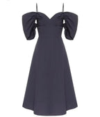 Cult Gaia Black Katalina Off Shoulder Midi Dress