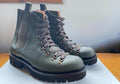 Rubberised Leather Pull On Military Boots