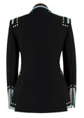 Elie Saab Black Studded Contrast Trim Blazer