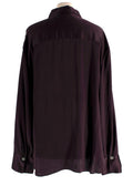 Vince Burgundy Silk Blouse