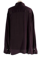 Vince Burgundy Silk Blouse