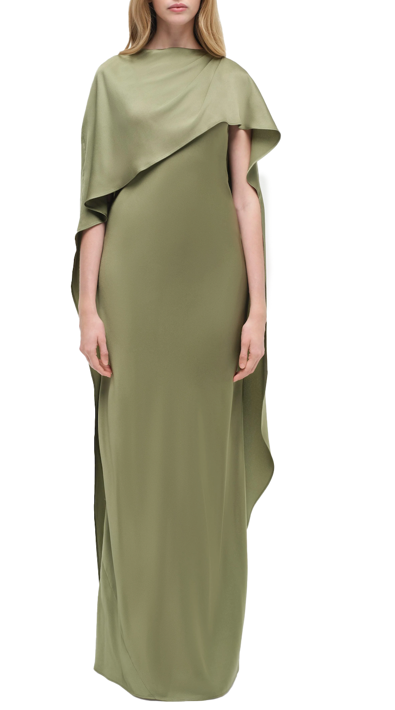 Simkhai Izel Satin Cape Gown
