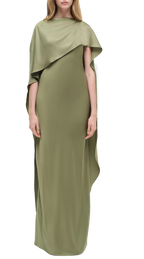 Simkhai Izel Satin Cape Gown