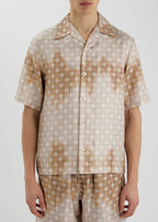Amiri Ma Quad Logo-Monogrammed Silk Shirt