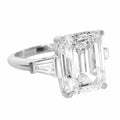Verde 4ct IGI Certified Lab Grown Emerald Cut Diamond Ring