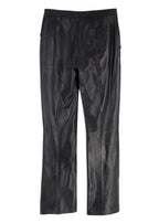 Louis Vuitton Black Kick Flare Leather Trousers with Stud Detail