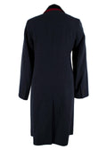 New & Lingwood x Alex Eagle Navy  Single Breasted Longline Coat