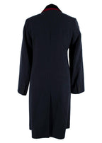 New & Lingwood x Alex Eagle Navy  Single Breasted Longline Coat