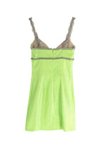 Sold Out AREA Green Crystal Embellished Strap Dress