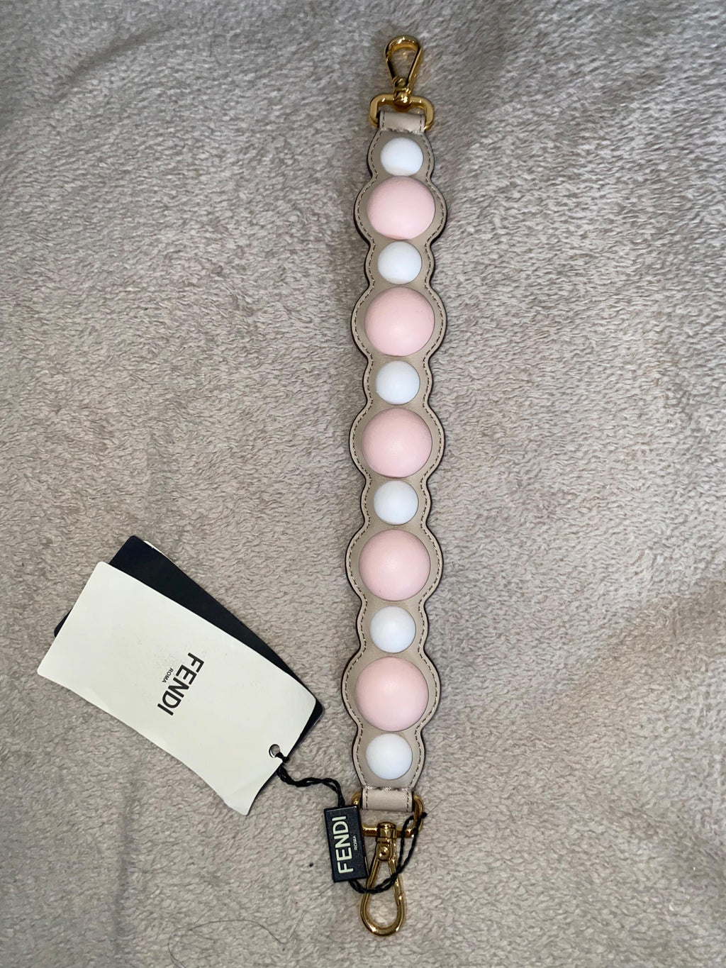 Pastel leather bag strap