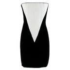 Amanda Wakeley Black Velvet Dress with White Silk Insert