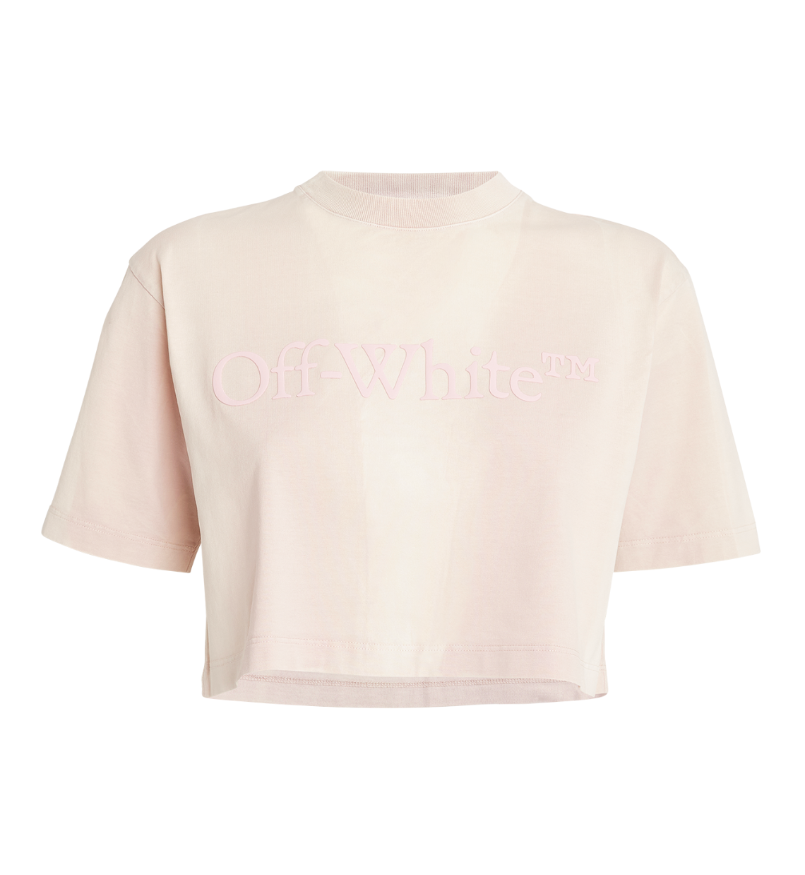 Off-White Rubberised-Logo Cropped T-shirt