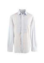 Blue Striped Cotton Dress Shirt