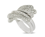 White Gold Diamond Bypass Ring 3.22ct