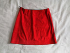 Red Suede Cyborg Mini Skirt