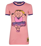 Dolce & Gabbana Pink Pig Ballerina T-shirt