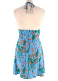 Blue Coral Print Dress