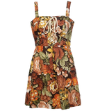 Zimmermann Bonita Lace-up Floral Mini Dress