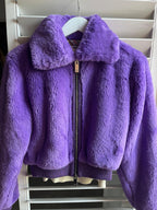 M Missoni Purple Faux Fur Jacket