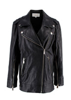 Michael Kors Collection Black Leather Biker Jacket
