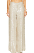 Lapointe Sequin Viscose Relaxed Wide Leg Trouser