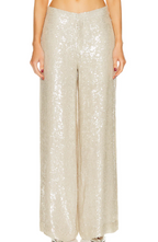 Lapointe Sequin Viscose Relaxed Wide Leg Trouser