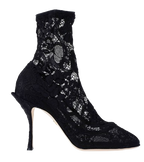 Dolce & Gabbana Black Lace Sock Boots