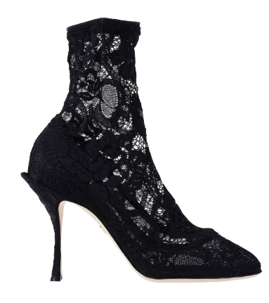 Dolce & Gabbana Black Lace Sock Boots