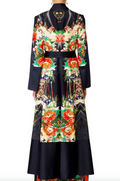 Camilla Embroidered Silk Jacquard Embellished Coat