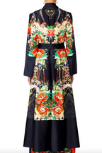 Camilla Embroidered Silk Jacquard Embellished Coat