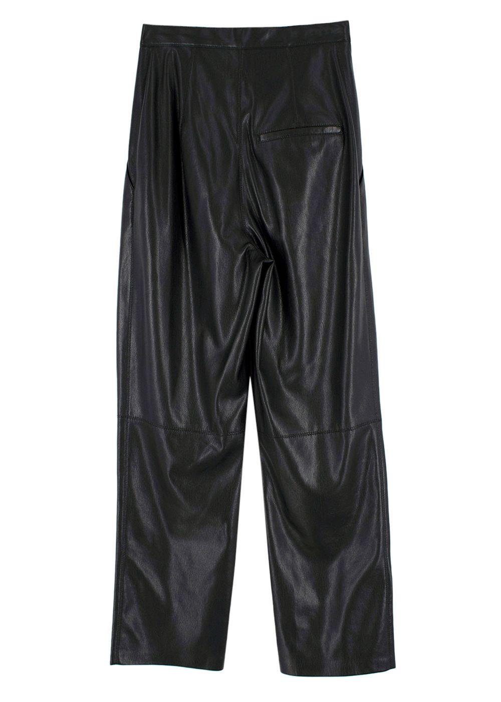 Nanushka Black Vegan Leather Trousers