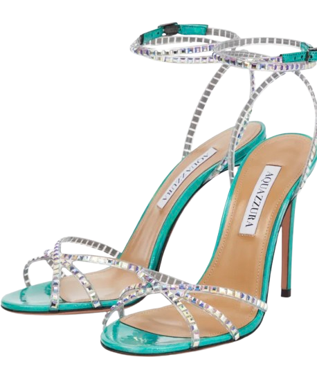 Crystal Embellished Dance Plexi Sandals