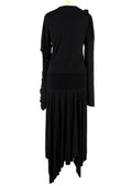 Preen Line Estela asymmetric ruched stretch-cotton jersey midi dress