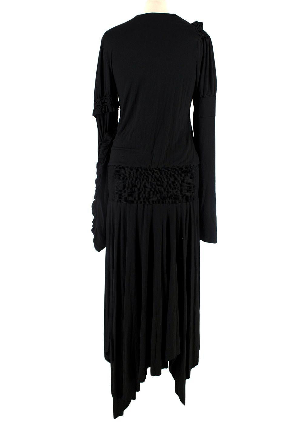 Preen Line Estela asymmetric ruched stretch-cotton jersey midi dress