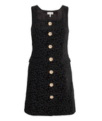 Saloni Mika Embroidered Velvet Mini Dress
